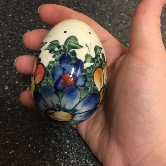Vintage Hand Painted Egg Decorative Decor Easter Mother’s Day - Picture 3 of 12